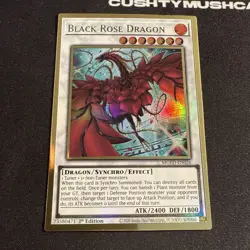 YUGIOH BLACK ROSE DRAGON GOLD RARE ALT ART MGED-EN026 1ST EDITION - Image 2