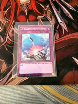 YUGIOH TCG COMPULSORY EVACUATION DEVICE NKRT-EN044 PLATINUM LIMITED EDITION - Image 1