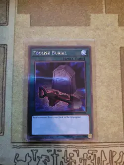 YUGIOH TCG FOOLISH BURIAL NKRT-EN028 PLATINUM LIMITED EDITION NM - Image 1