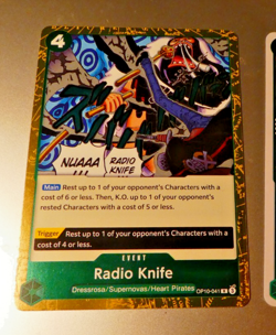 ONE PIECE ENGLISH CARD GAME CARTE RADIO KNIFE OP10-041 HOLO EN JCC NM - Image 1