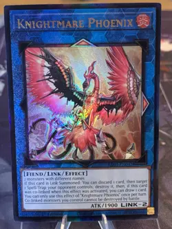 Knightmare Phoenix Yu-Gi-Oh! Link Monster Card Prismatic Ultra Rare - Image 1