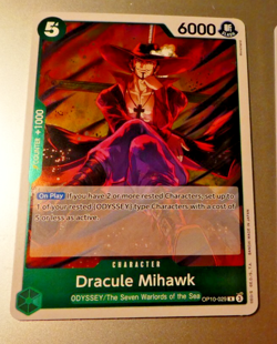 ONE PIECE ENGLISH CARD GAME CARTE MIHAWK OP10-029 RARE HOLO EN JCC NM - Image 1