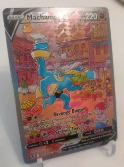 *Custom-made* High Quality,Textured Holo,Machamp V"Display Card" - Image 2