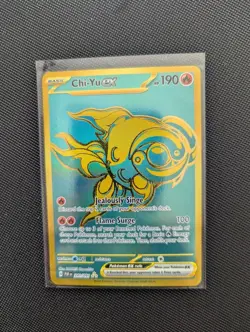 Pokemon TCG Chi-Yu EX 241/091 Scarlet Violet Paldean Fates Holo Hyper Rare Card - Image 1