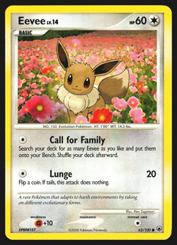 Eevee 62/100 Diamond & Pearl Majestic Dawn Pokemon Card NM - Image 1