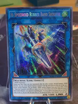 Yugioh Hi-Speedroid Rubber Band Shooter BLHR-EN050 Secret Rare 1st Ed NM - Image 1