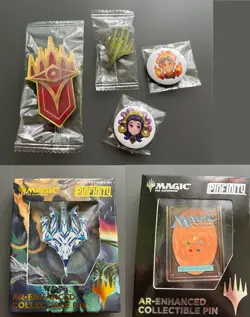 MTG Pins Set Pin Dragonstorm Tarkir Card Back Pinfinity - NEW - Image 1