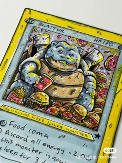 Hand Drawn Pokemon Garbage Monster Card Original Art Blastoise 1/1 - Image 3