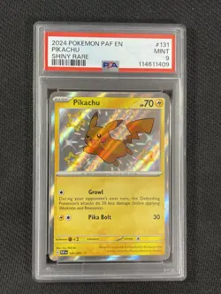 Pokemon Card PSA 9 Pikachu Ex Paldean Fates S&V 2024 Shiny Rare #131 - Image 1