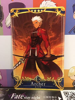 Emiya Stage 4 Archer Star 4 FGO Fate Grand Order Arcade Mint Card - Image 1