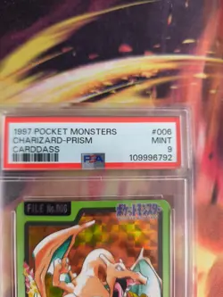 Pokemon Card Charizard Glurak Pocket Monsters Carddass Prism 1997 Japanese PSA 9 - Image 4