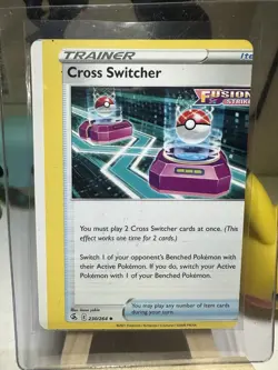 Cross Switcher Pokemon Fusion Strike TCG Trainer Card 230/264 (MISCUT) - Image 1