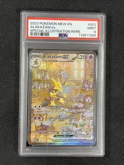 Pokemon Card PSA 9 Mint Alakazam Ex Illustration Rare 151 S&V 2023 #201 - Image 1