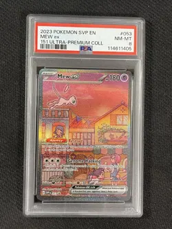 Pokemon Card PSA 8 NM-M Mew Ex Illustration Rare 151 UPC S&V 2023 #053 - Image 1