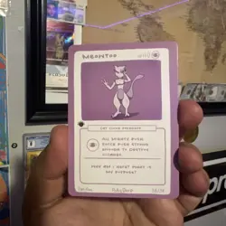 1st Edition Pokederp 2 Meowtoo - Mewtwo 38/38 Custom Derpy Card - Image 4