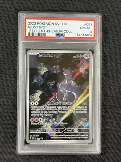 Pokemon Card PSA 8 NM-M Mewtwo Illustration Rare 151 UPC S&V 2023 #052 - Image 1