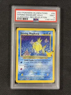 Pokemon Card PSA 9 MINT Shining Magikarp Holo 25th Anniversary 2021 66/64 - Image 1