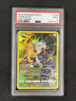 Pokemon Card PSA 9 MINT Pikachu Lost Origin Full Art 2022 TG05/TG30 - Image 1