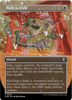 EXTENDED PAth to Exile Commander Masters Magic The Gathering MTG Borderless card - Image 1