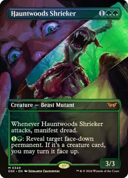 Hauntwoods Shrieker Foil Borderless Duskmourn: House of Horror NM MTG - Image 1