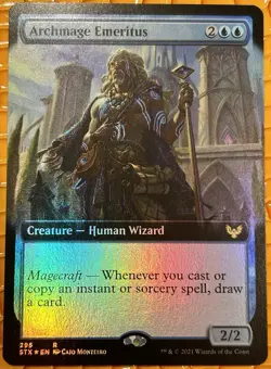 Archmage Emeritus FOIL EXTENDED ART Strixhaven LP MTG - Image 1