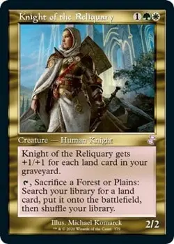 MTG KNIGHT OF THE RELIQUARY RETRO FRAME Time Spiral Remastered NM - Image 1