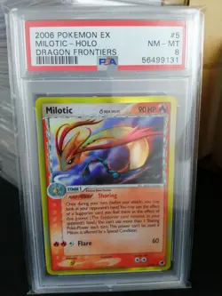 2006 POKEMON EX Dragon Frontiers Milotic holo #5 PSA8 - Image 1