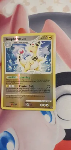 Pokemon Diamond & Pearl Secret Wonders Ampharos LV.52 Reverse Holo 1/132 NM - Image 1