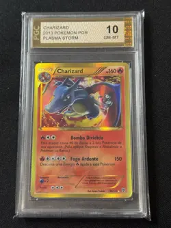 PGC 10 Graded PORTUGUESE Charizard Plasma Storm Pokemon 136/135 (see Photos) CSS - Image 1