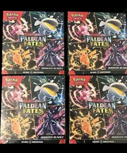 LOT OF 4 Pokemon TCG Scarlet & Violet Paldean Fates SV4.5 Booster Bundle - Image 1