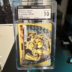 Pokemon Machamp BREAK Holo #60 Evolutions 2016 - CGC 10 Gem Mint - Image 1