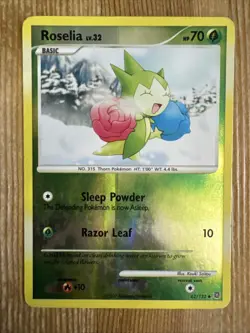 Pokemon Card Roselia LV.32 Secret Wonders 62/132 Reverse Holo Uncommon MP - Image 1