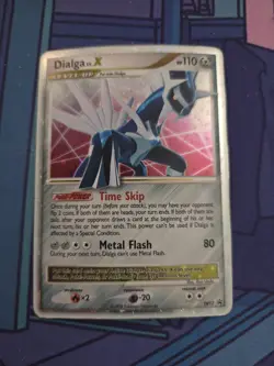 Dialga Lv.X Pokemon Card DP17 Diamond & Pearl Black Star Promo Played conditon - Image 1
