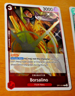 ONE PIECE ENGLISH CARD GAME RARE HOLO CARTE CARTE BORSALINO OP11-014 R EN MINT - Image 1