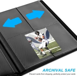 4 Pocket Card Binder for 160 Sleeves, Card Folder Ablum for Trading Cards Collec - Image 5