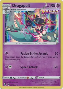 Dragapult 130/264 Holo Fusion Strike Pokemon Card NM - Image 1