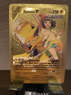Zaraora Foil Metal Pokemon Pokemon Fan Art Collectible Card Trading - Image 1