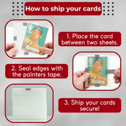 Trading Card Shipping Protector 120 Pack, 3.5" x 4.5", Durable Plastic Clear - Image 3