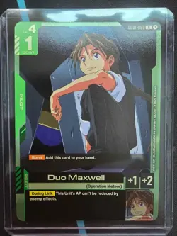 Gundam TCG Card Game - Duo Maxwell - GD01-090 R Newtype Rising - NM Pack Fresh - Image 1