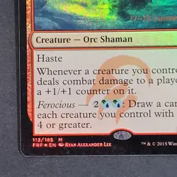 MTG - Shaman of the Great Hunt - Fate Reforged - Pre Release Foil Promo - NM/LP - Image 3