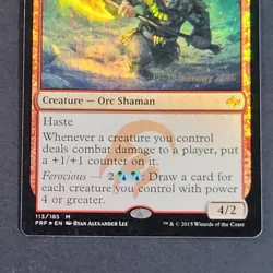 MTG - Shaman of the Great Hunt - Fate Reforged - Pre Release Foil Promo - NM/LP - Image 4