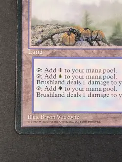 MTG - 1x Brushland - Ice Age - Played / HP - Vintage - Magic The Gathering, 1995 - Image 5