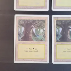 MTG - 4x Revised Edition - Forest C - NM/LP+ - Vintage White Border Land - Magic - Image 5