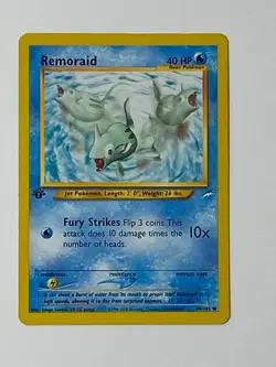 Pokemon - 1x Remoraid - 1st Edition - Neo Destiny - #80/105 - LP - 2002 Common - Image 1