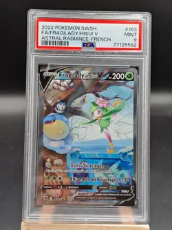 PSA 9 Carte Pokemon Fragilady De Hisui V Alt 163/189 Astres Radieux EB10 FR NEUF - Image 1