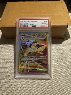 Pokemon Jolteon EX SAR 209/187 SV8a Terastal Festival Card Korean Edition PSA 10 - Image 1