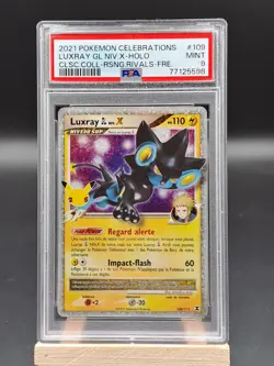 PSA 9 Carte Pokemon Luxray X 109/111 - 25 ans Celebrations - FR ! - Image 1