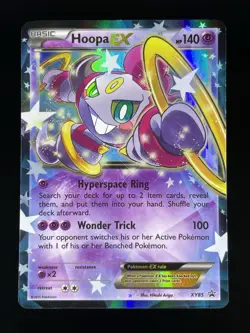 Pokemon Hoopa EX XY85 Ultra Rare Black Star Promo Card Holo 2015 Full Art TCG EN - Image 1