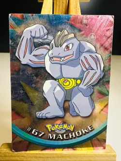 Machoke #67 Black Label - 1999 Pokemon Topps TV Animation Series Pokemon Card - Image 1
