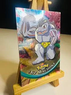 Machoke #67 Black Label - 1999 Pokemon Topps TV Animation Series Pokemon Card - Image 2